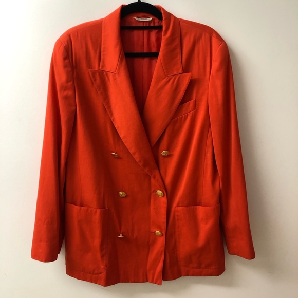 MaxMara Jackets & Blazers - Rich orange vintage double breasted blazer from Max Mara. Original price $1200.
